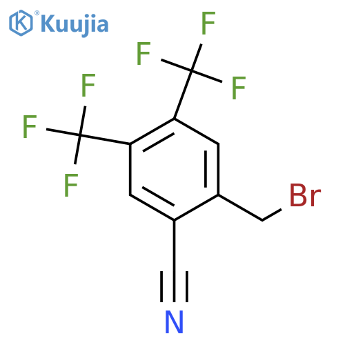 4,5-Bis(trifluoromethyl)-2-cyanobenzyl bromide structure