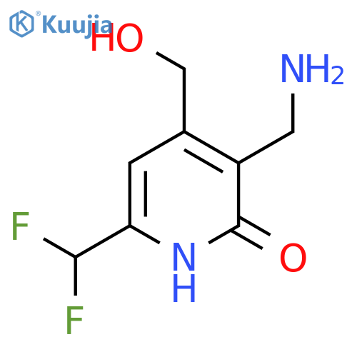 3-(Aminomethyl)-6-(difluoromethyl)-2-hydroxypyridine-4-methanol structure