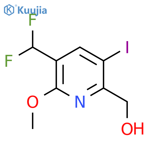 3-(Difluoromethyl)-5-iodo-2-methoxypyridine-6-methanol structure