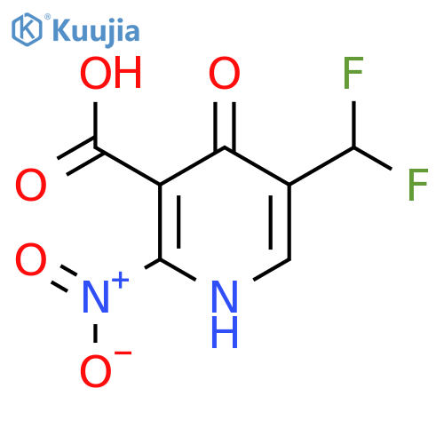 5-(Difluoromethyl)-4-hydroxy-2-nitropyridine-3-carboxylic acid structure