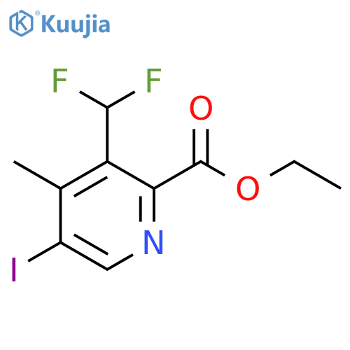 Ethyl 3-(difluoromethyl)-5-iodo-4-methylpyridine-2-carboxylate structure