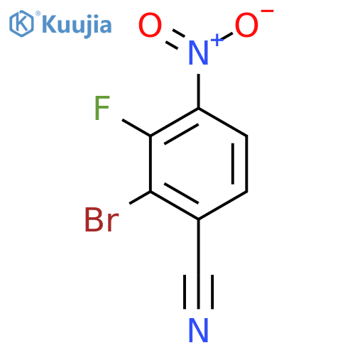 2-Bromo-3-fluoro-4-nitrobenzonitrile structure