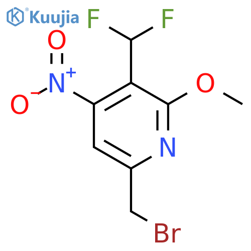6-(Bromomethyl)-3-(difluoromethyl)-2-methoxy-4-nitropyridine structure