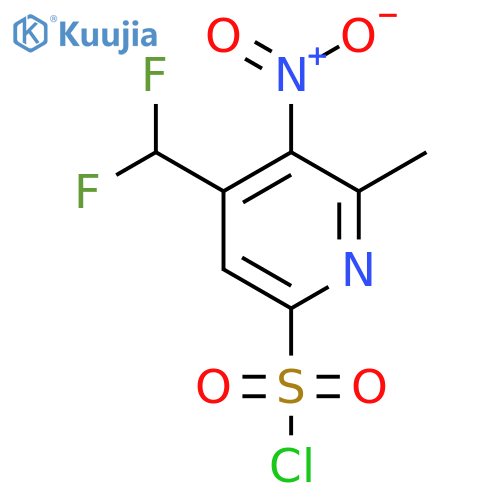 4-(Difluoromethyl)-2-methyl-3-nitropyridine-6-sulfonyl chloride structure