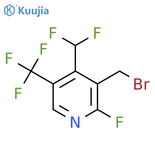 3-(Bromomethyl)-4-(difluoromethyl)-2-fluoro-5-(trifluoromethyl)pyridine structure