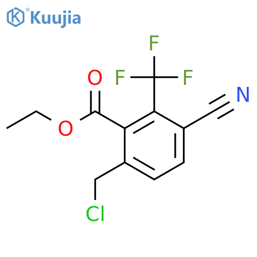Ethyl 6-chloromethyl-3-cyano-2-(trifluoromethyl)benzoate structure
