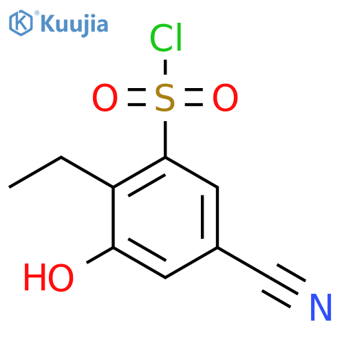 5-Cyano-2-ethyl-3-hydroxybenzenesulfonyl chloride structure
