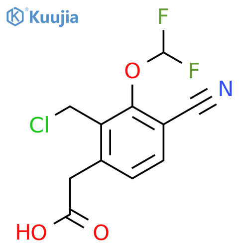 2-Chloromethyl-4-cyano-3-(difluoromethoxy)phenylacetic acid structure