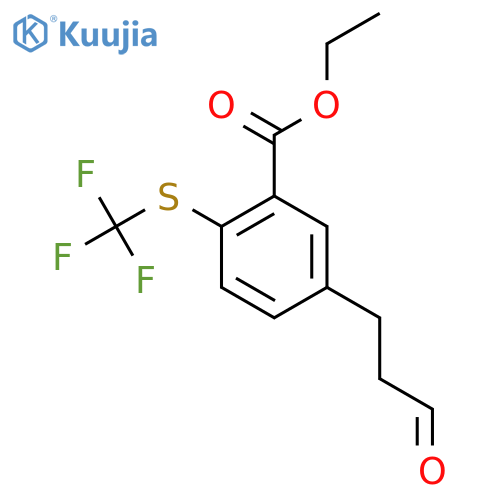 Ethyl 5-(3-oxopropyl)-2-(trifluoromethylthio)benzoate structure
