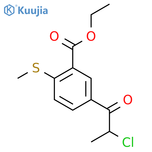 Ethyl 5-(2-chloropropanoyl)-2-(methylthio)benzoate structure