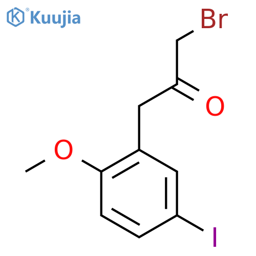 1-Bromo-3-(5-iodo-2-methoxyphenyl)propan-2-one structure