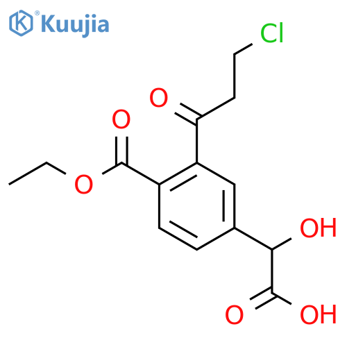 Ethyl 4-(carboxy(hydroxy)methyl)-2-(3-chloropropanoyl)benzoate structure