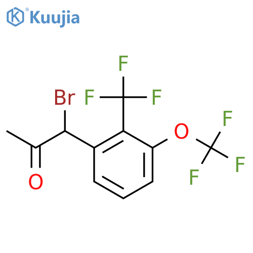 1-Bromo-1-(3-(trifluoromethoxy)-2-(trifluoromethyl)phenyl)propan-2-one structure