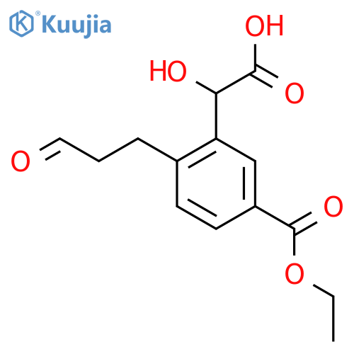 Ethyl 3-(carboxy(hydroxy)methyl)-4-(3-oxopropyl)benzoate structure