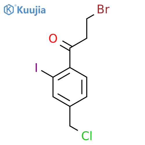3-Bromo-1-(4-(chloromethyl)-2-iodophenyl)propan-1-one structure