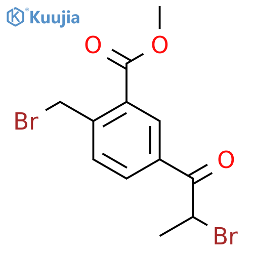 Methyl 2-(bromomethyl)-5-(2-bromopropanoyl)benzoate structure