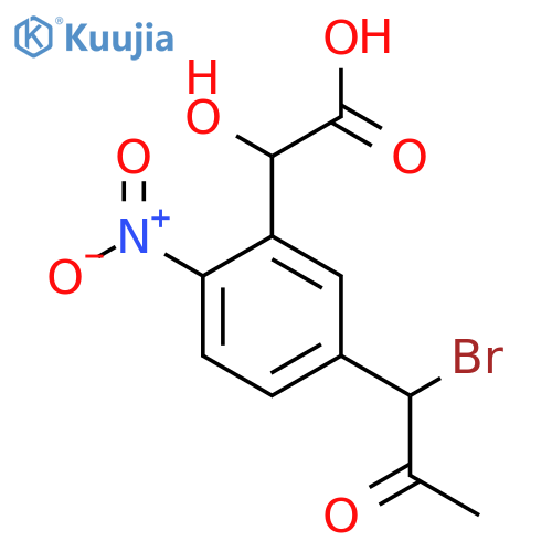 5-(1-Bromo-2-oxopropyl)-2-nitromandelic acid structure