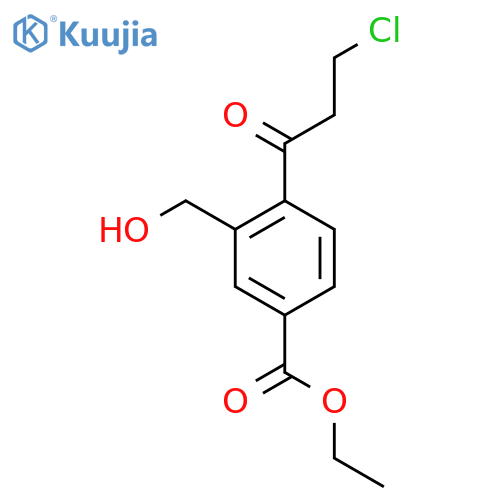 Ethyl 4-(3-chloropropanoyl)-3-(hydroxymethyl)benzoate structure