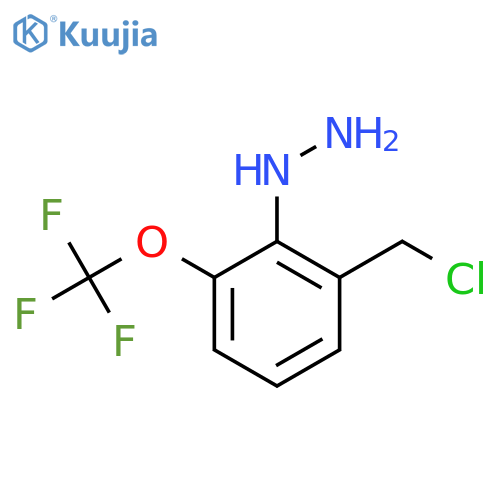 2-Hydrazinyl-3-(trifluoromethoxy)benzyl chloride structure