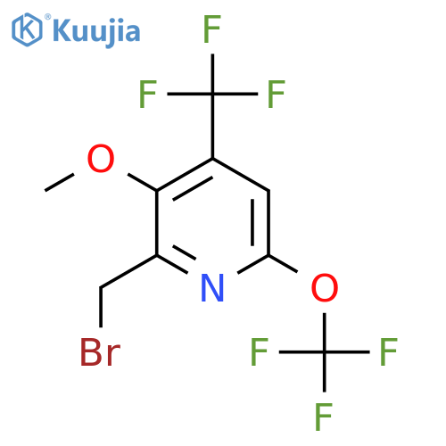 2-(Bromomethyl)-3-methoxy-6-(trifluoromethoxy)-4-(trifluoromethyl)pyridine structure