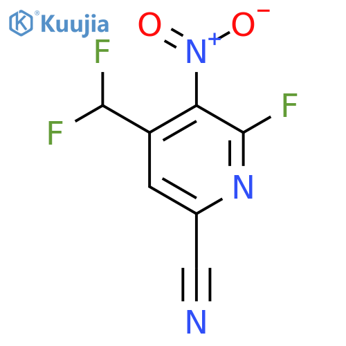 6-Cyano-4-(difluoromethyl)-2-fluoro-3-nitropyridine structure