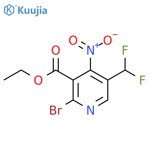 Ethyl 2-bromo-5-(difluoromethyl)-4-nitropyridine-3-carboxylate structure