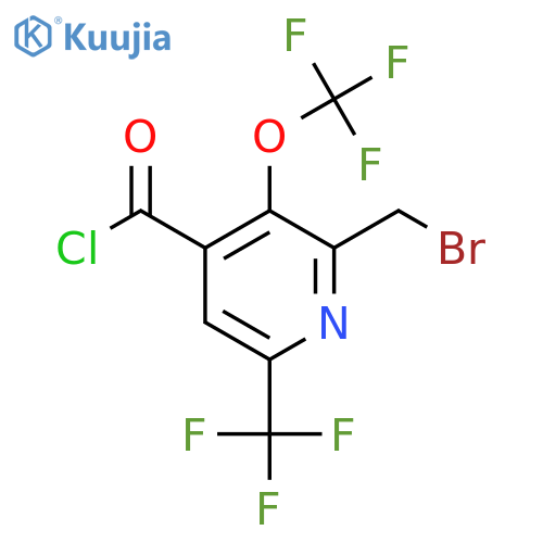 2-(Bromomethyl)-3-(trifluoromethoxy)-6-(trifluoromethyl)pyridine-4-carbonyl chloride structure