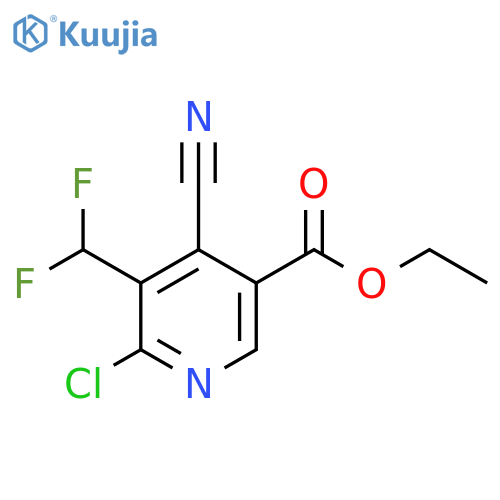 Ethyl 2-chloro-4-cyano-3-(difluoromethyl)pyridine-5-carboxylate structure