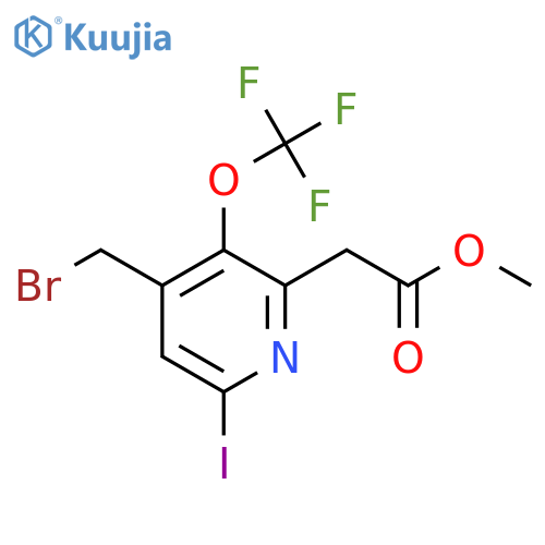 Methyl 4-(bromomethyl)-6-iodo-3-(trifluoromethoxy)pyridine-2-acetate structure