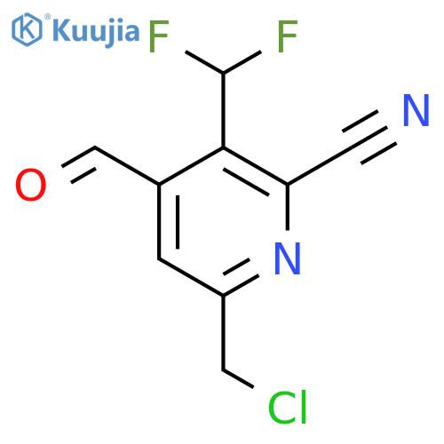 6-(Chloromethyl)-2-cyano-3-(difluoromethyl)pyridine-4-carboxaldehyde structure