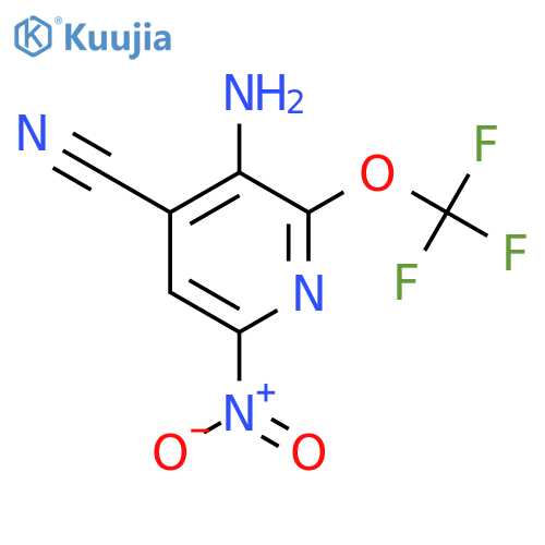 3-Amino-4-cyano-6-nitro-2-(trifluoromethoxy)pyridine structure