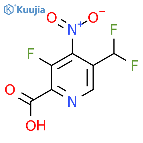 5-(Difluoromethyl)-3-fluoro-4-nitropyridine-2-carboxylic acid structure