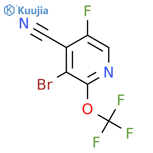 3-Bromo-4-cyano-5-fluoro-2-(trifluoromethoxy)pyridine structure