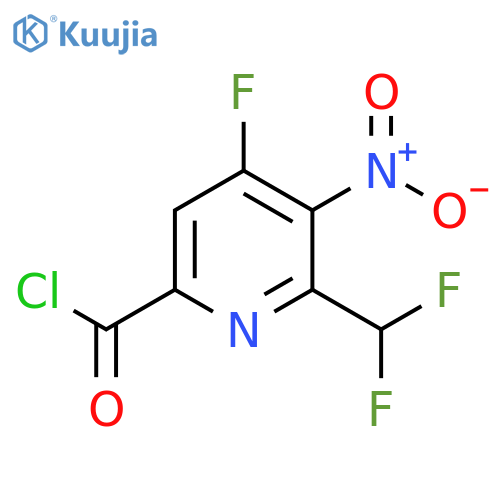 2-(Difluoromethyl)-4-fluoro-3-nitropyridine-6-carbonyl chloride structure