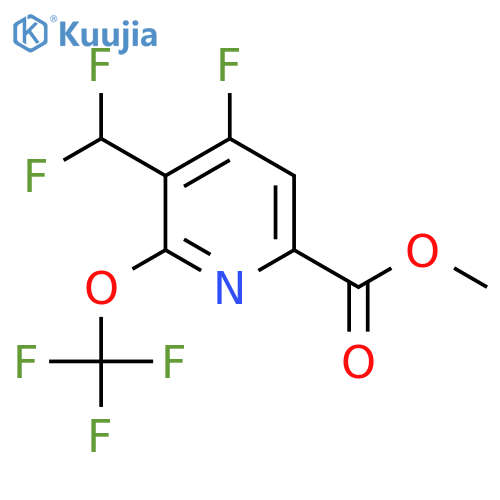 Methyl 3-(difluoromethyl)-4-fluoro-2-(trifluoromethoxy)pyridine-6-carboxylate structure