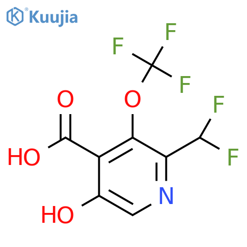2-(Difluoromethyl)-5-hydroxy-3-(trifluoromethoxy)pyridine-4-carboxylic acid structure