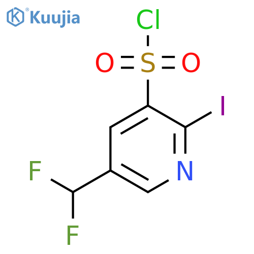 5-(Difluoromethyl)-2-iodopyridine-3-sulfonyl chloride structure