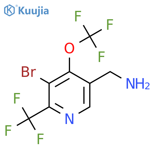 5-(Aminomethyl)-3-bromo-4-(trifluoromethoxy)-2-(trifluoromethyl)pyridine structure