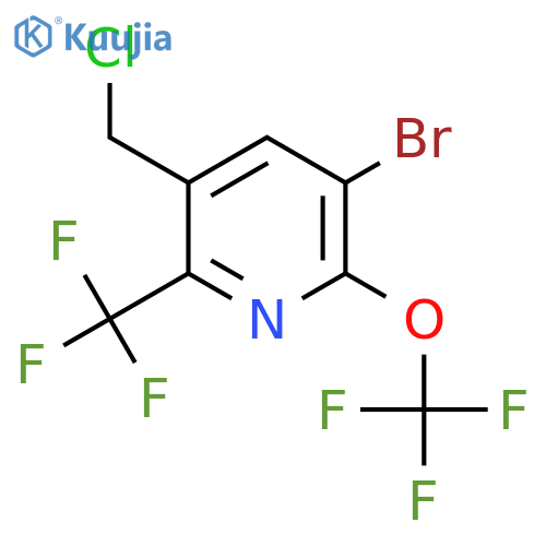 3-Bromo-5-(chloromethyl)-2-(trifluoromethoxy)-6-(trifluoromethyl)pyridine structure