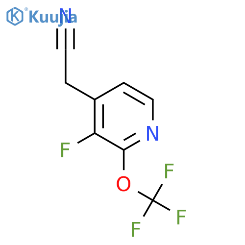 3-Fluoro-2-(trifluoromethoxy)pyridine-4-acetonitrile structure