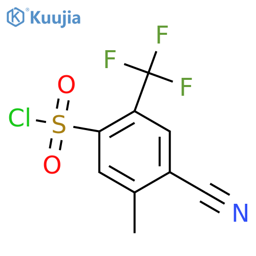 4-Cyano-5-methyl-2-(trifluoromethyl)benzenesulfonyl chloride structure