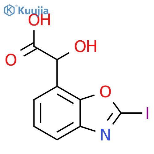 7-(Carboxy(hydroxy)methyl)-2-iodobenzo[d]oxazole structure
