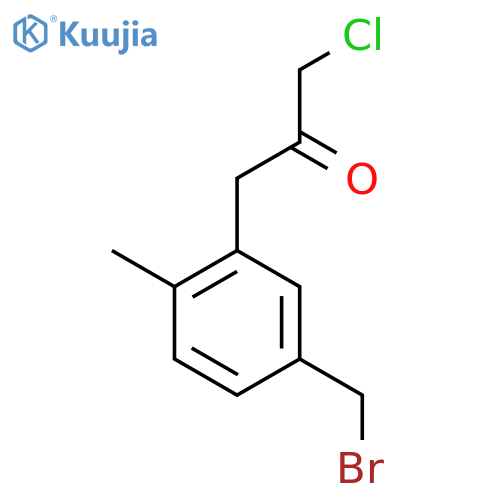 1-(5-(Bromomethyl)-2-methylphenyl)-3-chloropropan-2-one structure