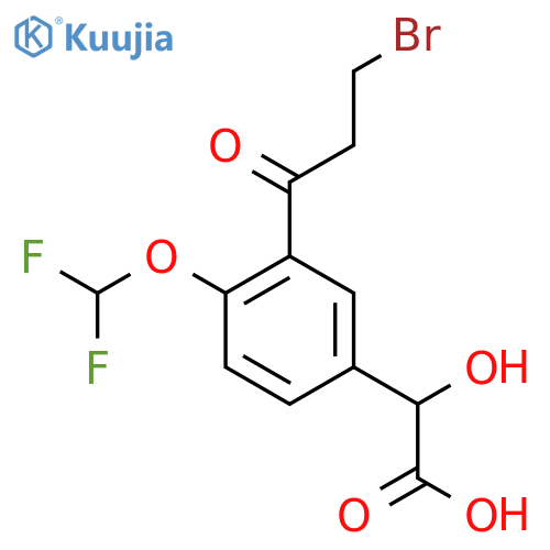 3-(3-Bromopropanoyl)-4-(difluoromethoxy)mandelic acid structure