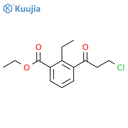 Ethyl 3-(3-chloropropanoyl)-2-ethylbenzoate structure