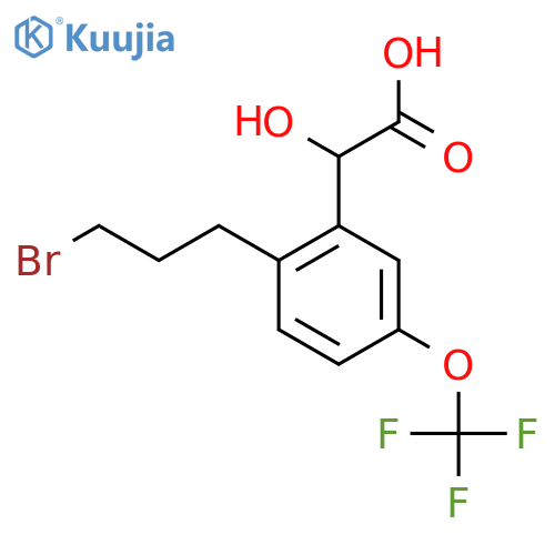 2-(3-Bromopropyl)-5-(trifluoromethoxy)mandelic acid structure