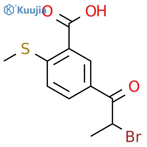 5-(2-Bromopropanoyl)-2-(methylthio)benzoic acid structure