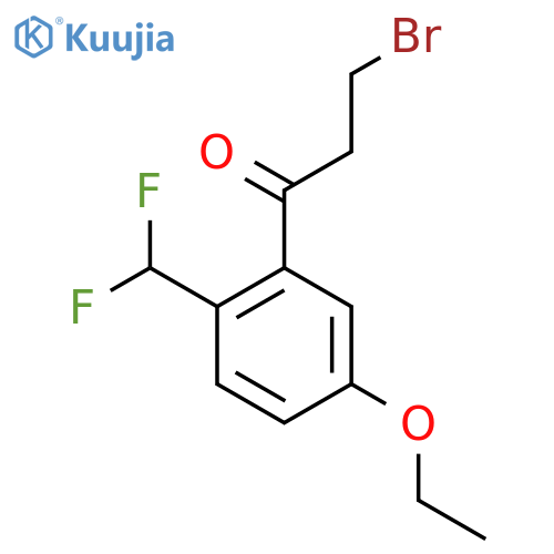 3-Bromo-1-(2-(difluoromethyl)-5-ethoxyphenyl)propan-1-one structure