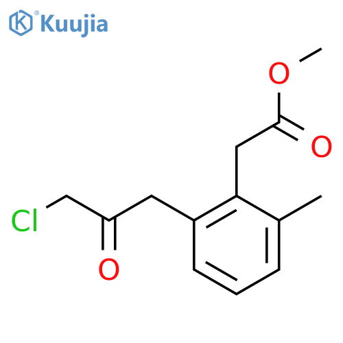 Methyl 2-(3-chloro-2-oxopropyl)-6-methylphenylacetate structure