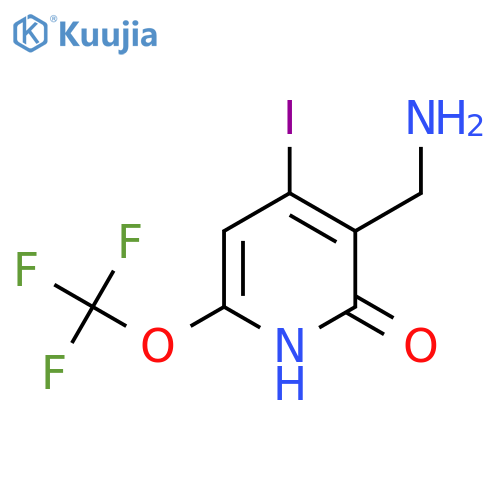 3-(Aminomethyl)-2-hydroxy-4-iodo-6-(trifluoromethoxy)pyridine structure